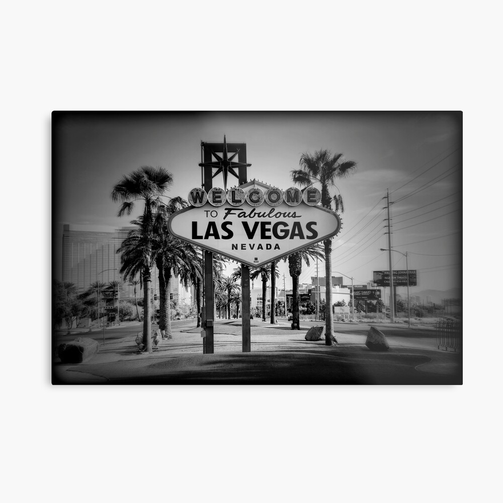 Welcome to Las Vegas Sign Large Poster Art Print Black /& White in Card or Canvas