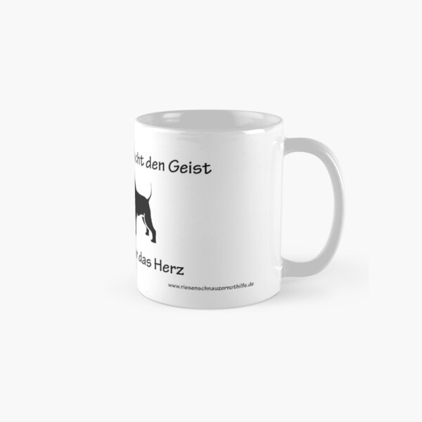 Ein Tee erfrischt den Geist und ein Schnauzer das Herz Tasse (Standard)