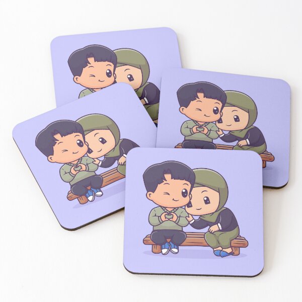 Item preview, Cute Couple Sitting Together - Cartoon Vector Icon designed and sold by hjian8219.