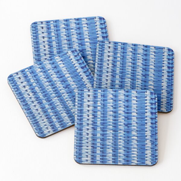 Item preview, Blue straw woven pattern  designed and sold by Roxburylane.