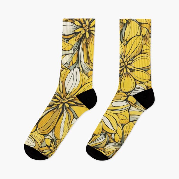 Item preview, Abstract Yellow Floral Blossoms Pattern designed and sold by calibrit.