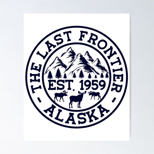 Item preview, Alaska The Last Frontier Mountains Moose Souvenir Sticker designed and sold by KGN  CREATIVITY.