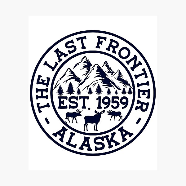 Item preview, Alaska The Last Frontier Mountains Moose Souvenir Sticker designed and sold by KGN  CREATIVITY.