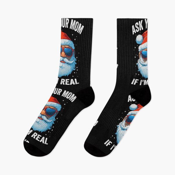 Item preview, Ask Your Mom If  I'm Real Santa Claus With Sunglasses designed and sold by Peculiarts.