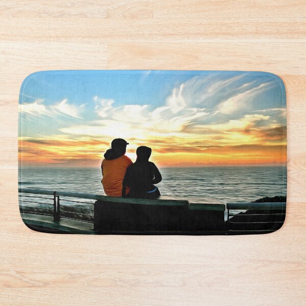 Item preview, Couple Enjoying Newport Oregon Coastal Sunset designed and sold by SeaChangeDesign.