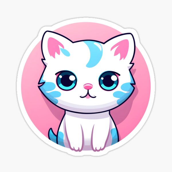Item preview, Subtle Trans Pride Cute Kawaii Cat designed and sold by ArtliciousHUMAN.