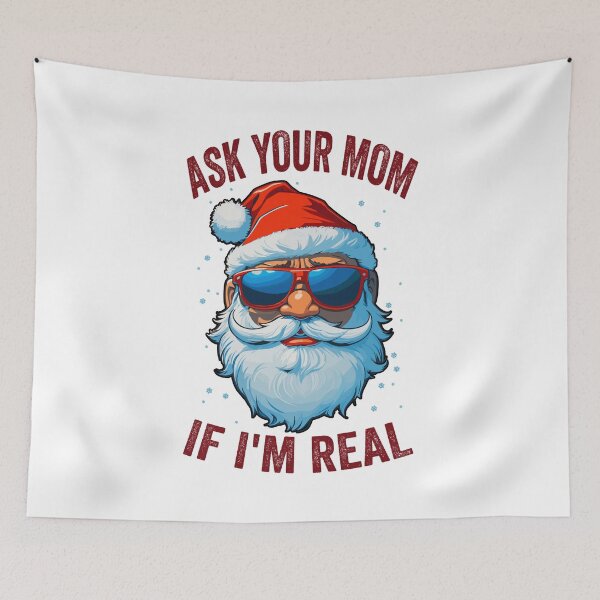 Item preview, Ask Your Mom If  I'm Real Santa Claus With Sunglasses designed and sold by Peculiarts.