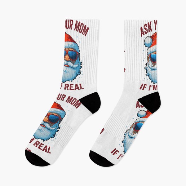 Item preview, Ask Your Mom If  I'm Real Santa Claus With Sunglasses designed and sold by Peculiarts.