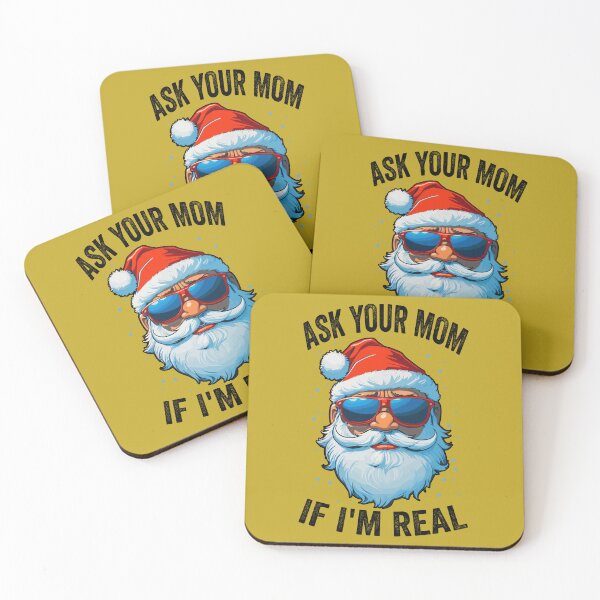 Item preview, Ask Your Mom If  I'm Real Santa Claus With Sunglasses designed and sold by Peculiarts.