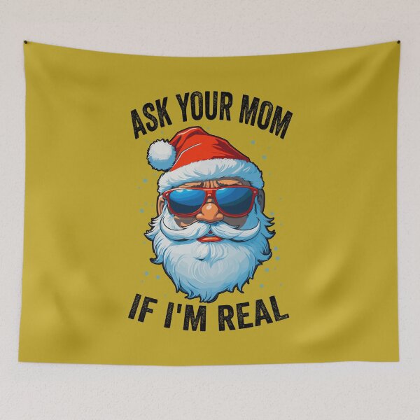 Item preview, Ask Your Mom If  I'm Real Santa Claus With Sunglasses designed and sold by Peculiarts.