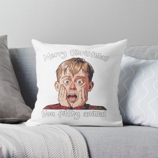 Merry christmas ya filthy animal clearance pillow