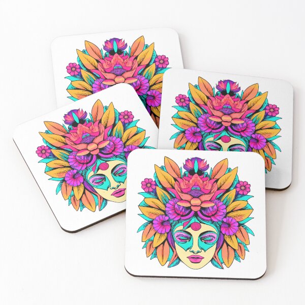 Item preview, Female head with flowers N2 designed and sold by gabrielvju.