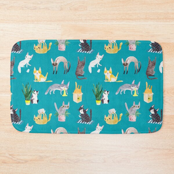Item preview, Naughty cats pattern designed and sold by surfingsloth.