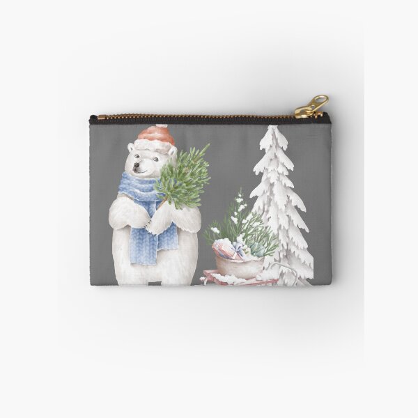 Item preview, A polar Christmas bear in snow, Christmas tree merry Christmas designed and sold by LionessLove.