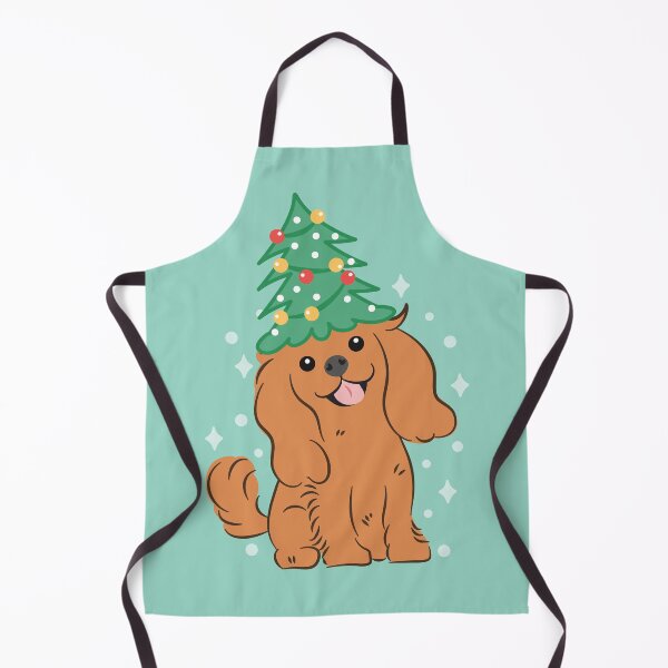 Item preview,  Merry Christmas! Ruby Cavalier King Charles Spaniel designed and sold by Lulupainting.