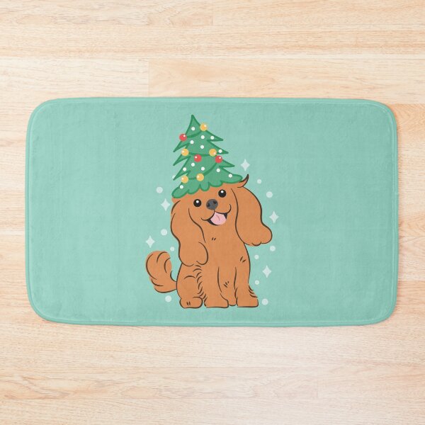 Item preview,  Merry Christmas! Ruby Cavalier King Charles Spaniel designed and sold by Lulupainting.