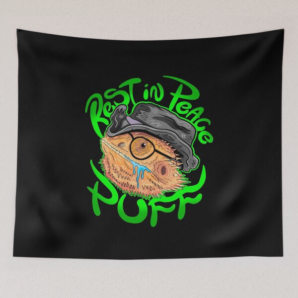 Item preview, KingCobraJFS RIP Puff Puffers Bearded Dragon designed and sold by BetterDaze.