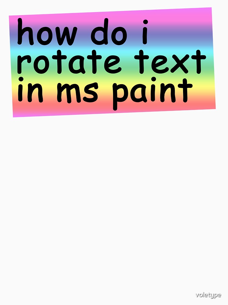 rotate text in ms paint