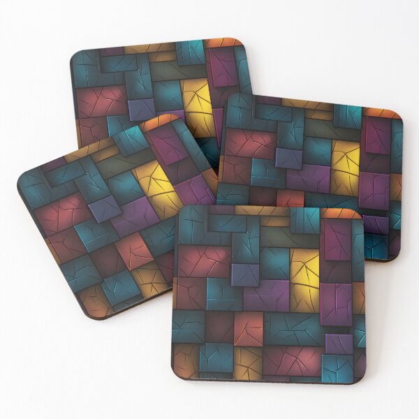 Item preview, Flat 3D Block Pattern Design - Modern and Sophisticated designed and sold by alaa-mously.