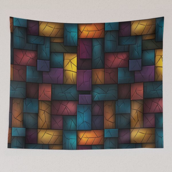 Item preview, Flat 3D Block Pattern Design - Modern and Sophisticated designed and sold by alaa-mously.