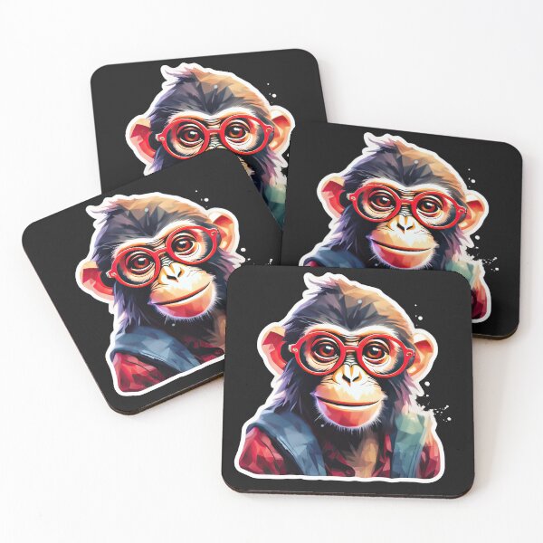 Item preview, Funny Monkey With Glasses designed and sold by Bilisik.