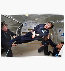 Stephen Hawking no gravity Poster