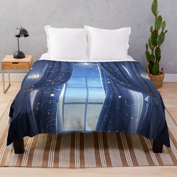 Item preview, Stellar Drapes: Simplistic Curtain with Star Accents designed and sold by PaintbrushPlace.