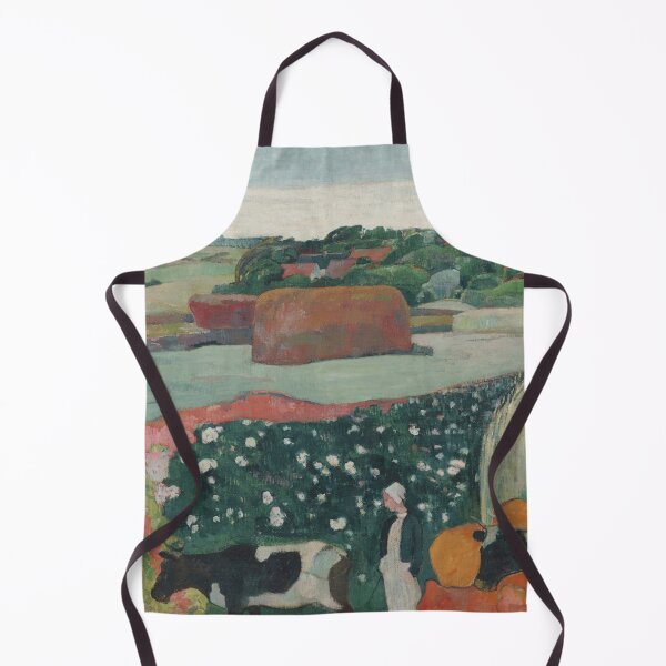 Item preview, Vintage Cows and Haystacks Oil Painting | P500 designed and sold by Piccolo Fiore Prints.