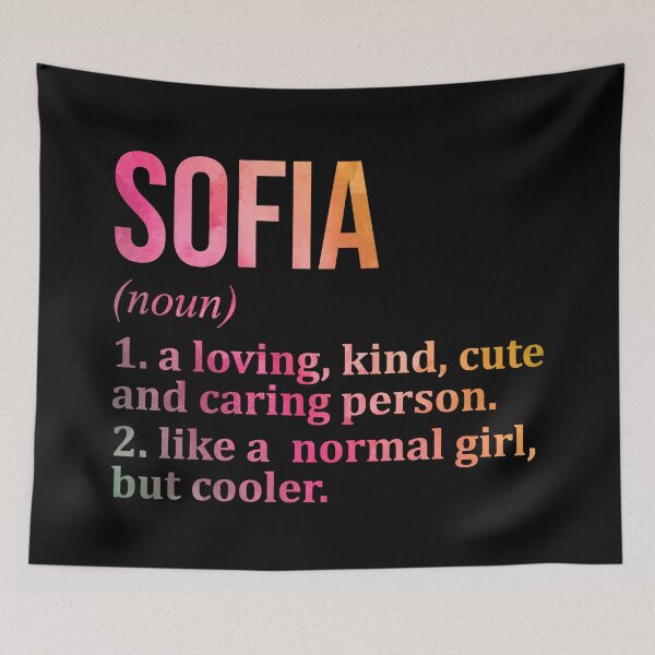 Item preview, Sofia Name Definition in Watercolor designed and sold by XCIV.