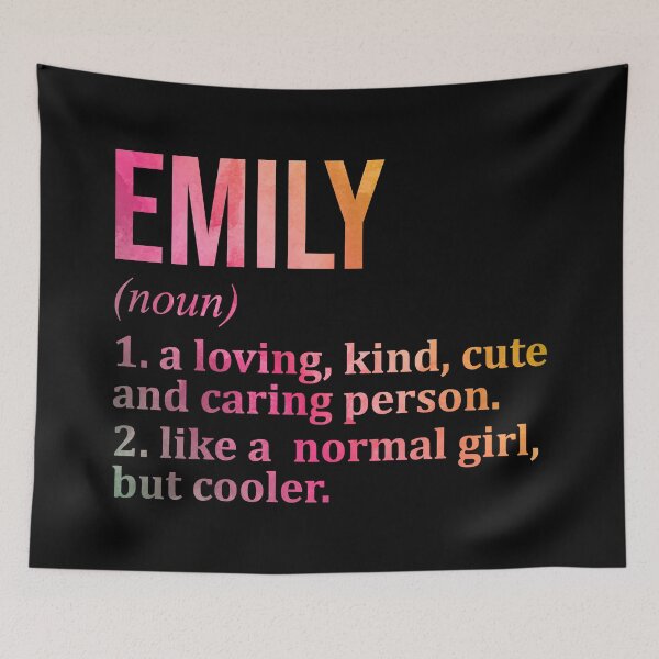 Item preview, Emily Name Definition in Watercolor designed and sold by XCIV.