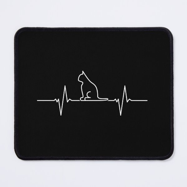 Item preview, Cat Heartbeat EKG Pulse Line minimal outline design for Cats Lovers! I Love Cats! designed and sold by venomousvector.