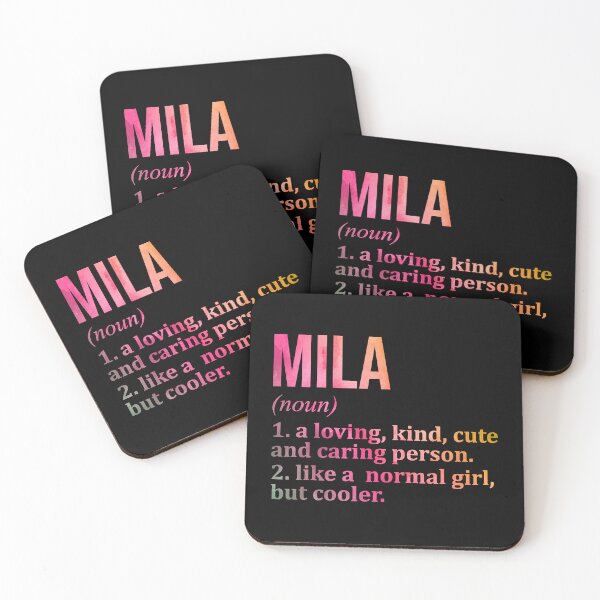 Item preview, Mila Name Definition in Watercolor designed and sold by XCIV.