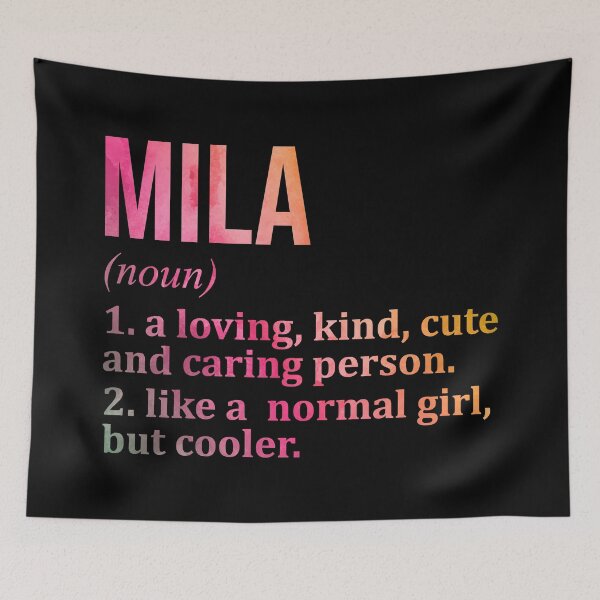 Item preview, Mila Name Definition in Watercolor designed and sold by XCIV.