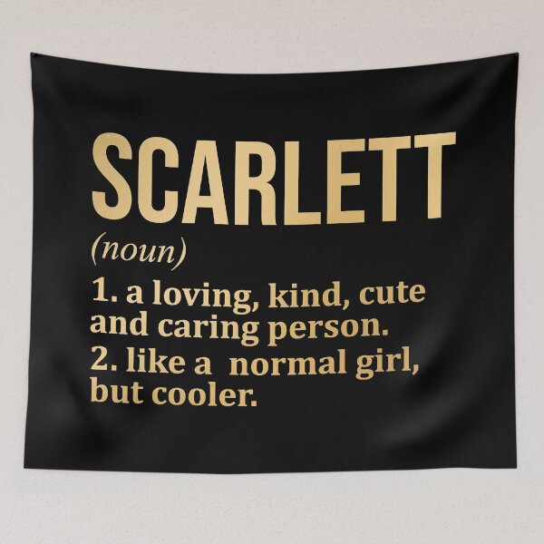 Item preview, Scarlett Name Definition in Gold designed and sold by XCIV.