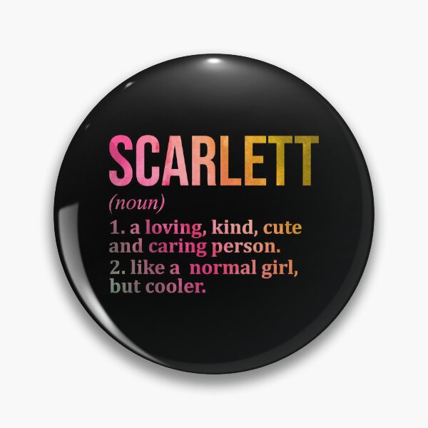 Item preview, Scarlett Name Definition in Watercolor designed and sold by XCIV.