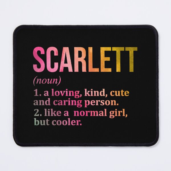 Item preview, Scarlett Name Definition in Watercolor designed and sold by XCIV.