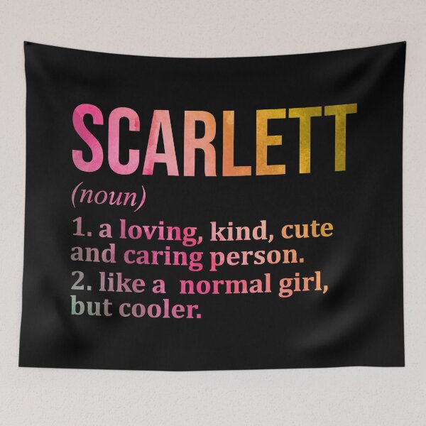 Item preview, Scarlett Name Definition in Watercolor designed and sold by XCIV.