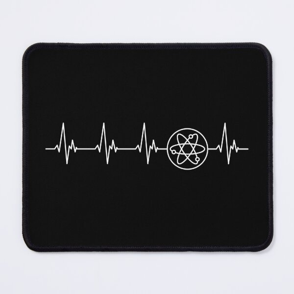 Item preview, Atom Heartbeat EKG Pulse Line minimal design in thin line style for Chemistry Teachers and Physics Students! I Love Science!  designed and sold by venomousvector.