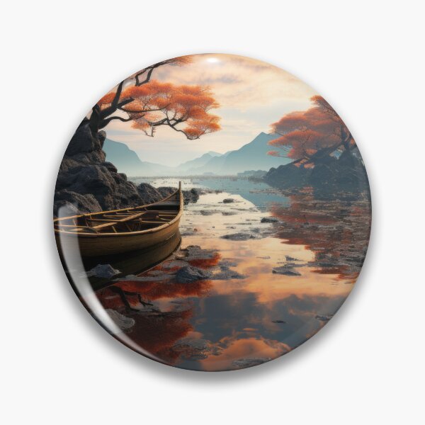 Item preview, Tranquil Evening Sunset over the Ocean with Reflection and Boat designed and sold by Domitian Tincaba.