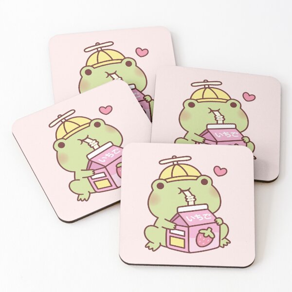 Item preview, Cute Frog Loves Strawberry Milk designed and sold by rustydoodle.