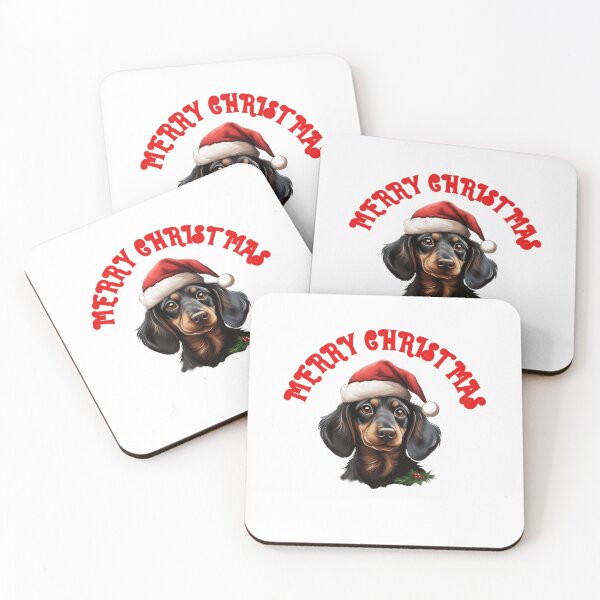 Item preview, Christmas Dachshund Sausage Dog With Santa Hat  designed and sold by Culveays.