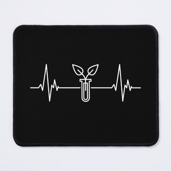 Item preview, Test Tube with Plant Heartbeat EKG Pulse Line minimal outline BioTech concept design for Chemistry Lovers! I Love Science!  designed and sold by venomousvector.