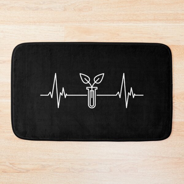 Item preview, Test Tube with Plant Heartbeat EKG Pulse Line minimal outline BioTech concept design for Chemistry Lovers! I Love Science!  designed and sold by venomousvector.