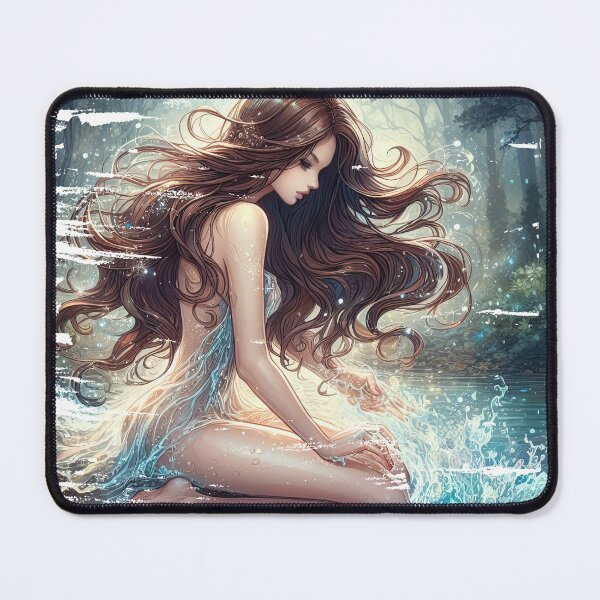 Item preview, Color splash art of a young woman playing in the water, beautiful and innocent. designed and sold by Natcharee.