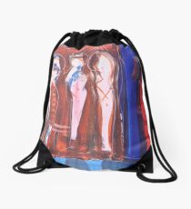 The last to leave Drawstring Bag