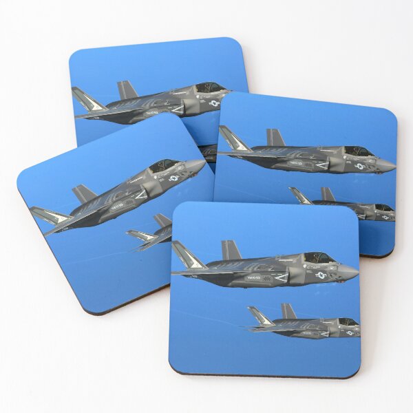 Item preview, STK109336M-Two F-35B joint strike fighter jets conduct aerial maneuvers. designed and sold by StocktrekImages.
