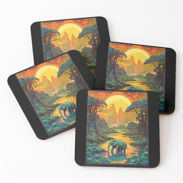Item preview, The Elephant Drinks Water From The Lake designed and sold by Michealfashion.