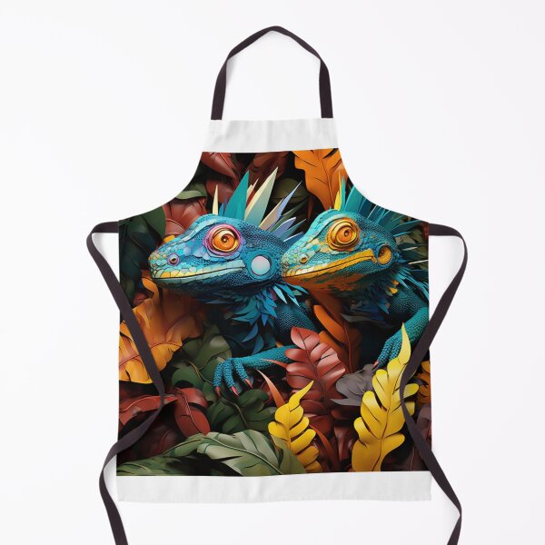 Item preview, 3d colorful lizards sitting in foliage designed and sold by aiphotosart.