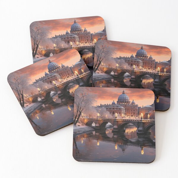 Item preview, City's Historic Arch Bridge at Dusk, Illuminated by Modern Lights Reflects in Scenic River designed and sold by Domitian Tincaba.