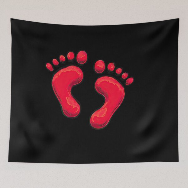 Item preview, Red Footprint of Celebration designed and sold by pixclipart.